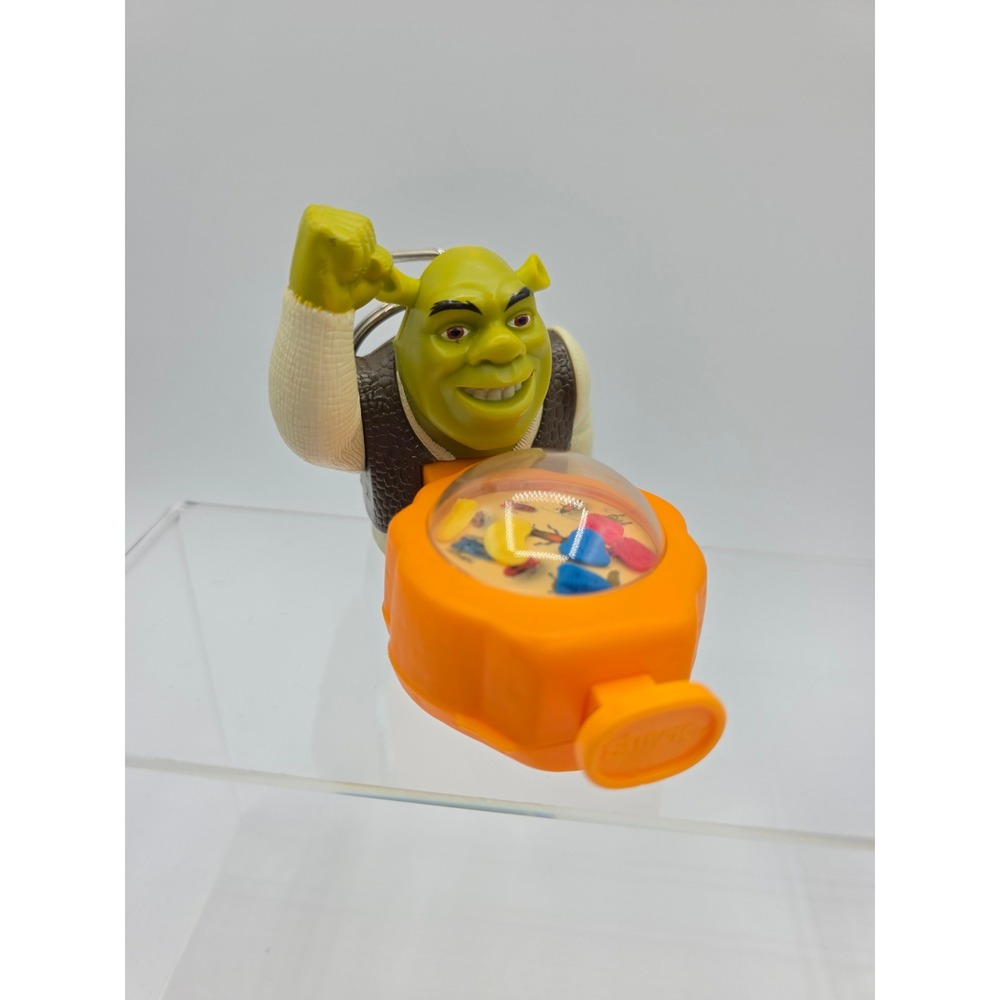 Vintage 2001 Burger King Shrek Movie Keychain Popper Toy DreamWorks Promo